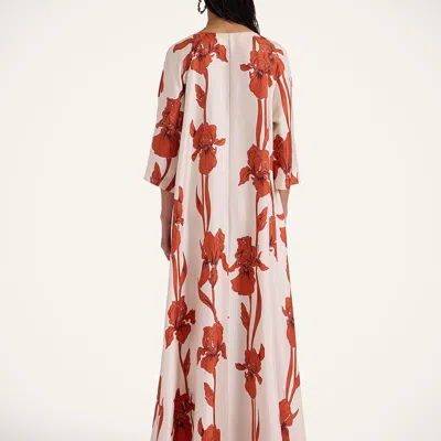 La Doublej La Double J Muumuu Printed Silk-satin Maxi Dress In Multicoloured