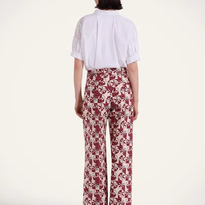 La Doublej Loose Pants In Eclipse Burgundy