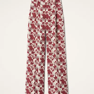 La Doublej Loose Pants In Eclipse Burgundy