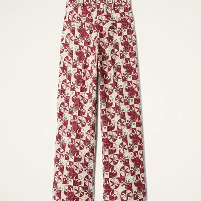 La Doublej Loose Pants In Eclipse Burgundy