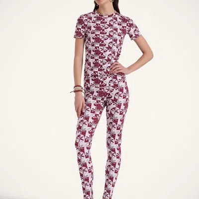 La Doublej Jazzercize T-shirt In Eclipse Bordeaux