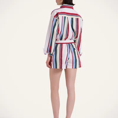 La Doublej Pull-up Shorts In Stripes Multicolor