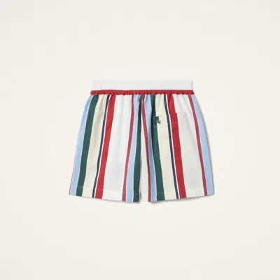 La Doublej Pull-up Shorts In Stripes Multicolor