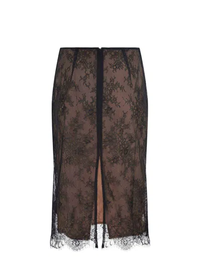 Self-portrait Self Portrait 'black Lace Midi' Skirt