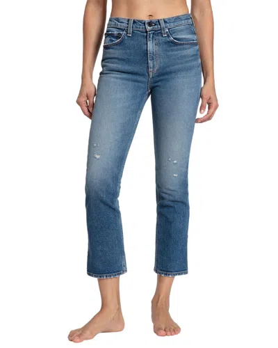 Askk Ny Mid Rise Straight Denim Jeans In Marina In Blue