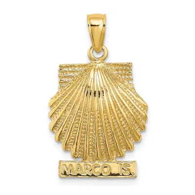 Diamond2deal 14k Yellow Gold Marco Is. Scallop Shell Charm In Yellow