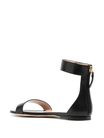Tom Ford Embellished Leather Sandals In Black