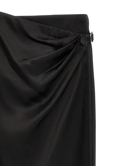 Tom Ford Maxi Wrap Skirt With Belt Detail In Black