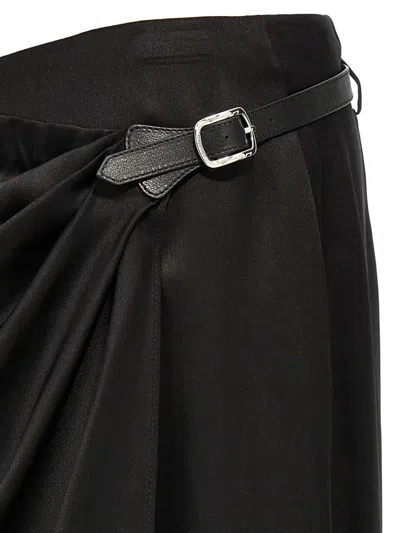Tom Ford Maxi Wrap Skirt With Belt Detail In Black