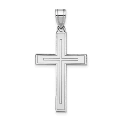 Diamond2deal 14k White Gold Cross Pendant In White
