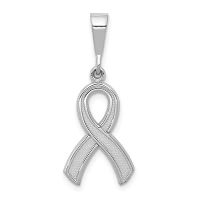 Diamond2deal 14k White Gold Awareness Pendant In White