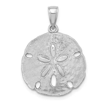Diamond2deal 14k Gold Polished S Dollar Charm In White