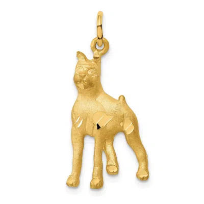 Diamond2deal 14k Yellow Gold Yellow Gold Solid Polished Boxer Charm In Yellow