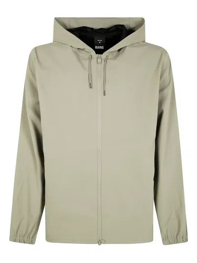 Rains Drawstring Hood Waterproof Jacket In Neutrals