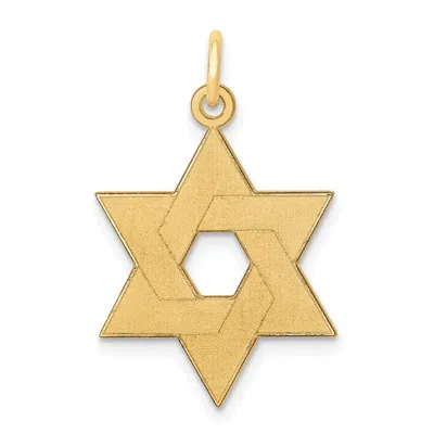 Diamond2deal 14k Yellow Gold Laser Designed Star Of David Pendant In Yellow