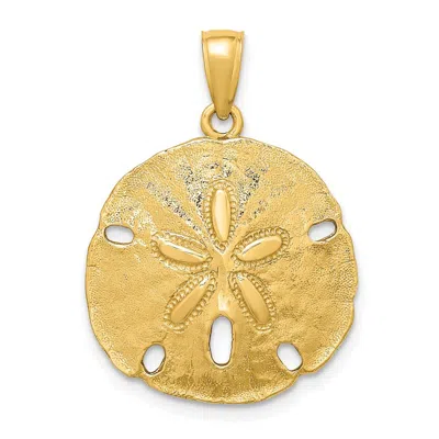 Diamond2deal 14k Gold Polished S Dollar Charm In Yellow