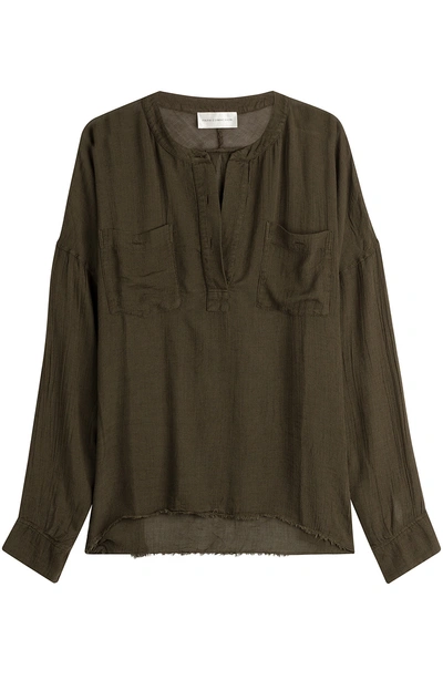 Faith Connexion Jersey Top With Linen In Green