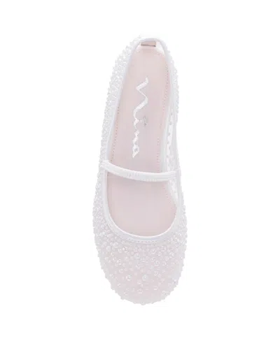 Nina Little Girls Jax Ballet Flats In White