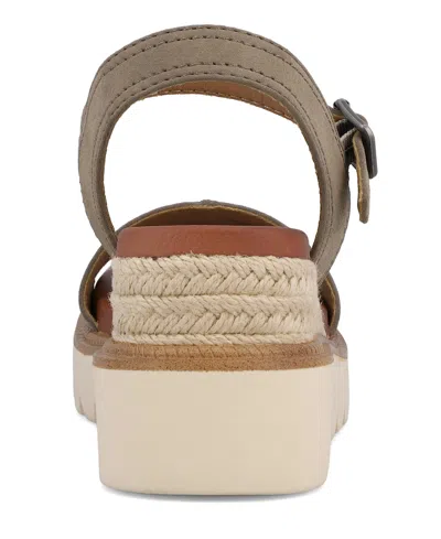 Mia Women's Ophidia Round Toe Wedge Sandals In Taupe