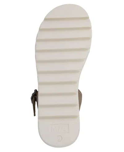 Mia Women's Ophidia Round Toe Wedge Sandals In Taupe