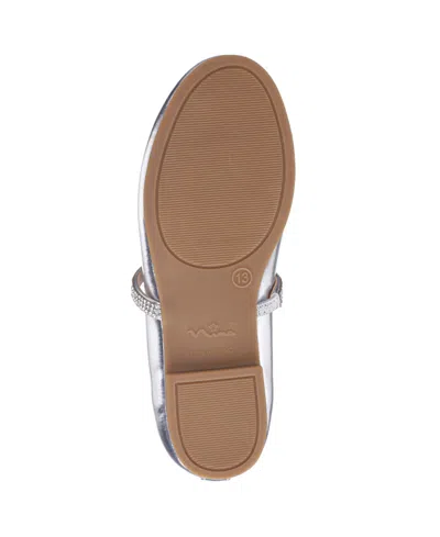 Nina Little Girls Diaz Ballet Flats In Silver