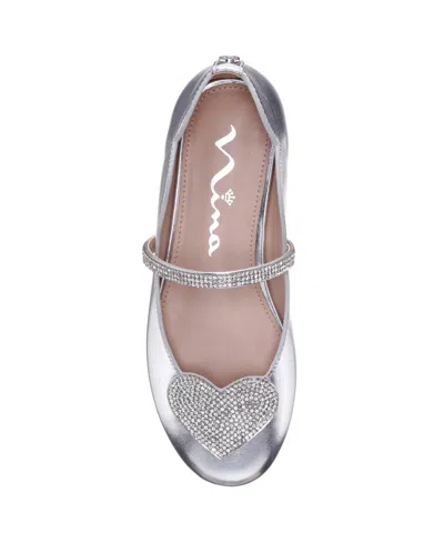 Nina Little Girls Diaz Ballet Flats In Silver