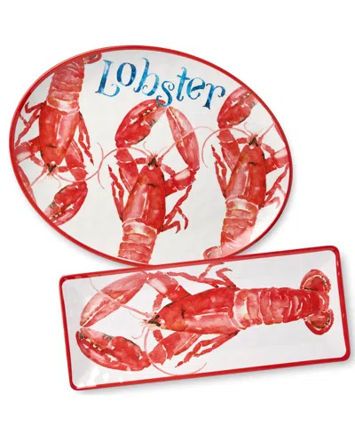 Certified International Beach House Lobster Melamine Platters, Set Of 2 In No Color