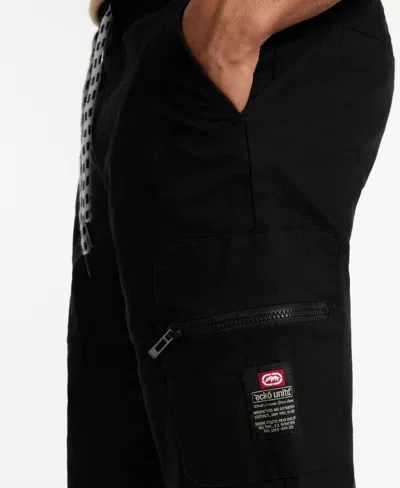 Ecko Unltd Left Sides Cargo Jogger In Black