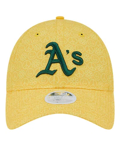 New Era Women's Gold Athletics Don't Worry 9twenty Adjustable Hat In Gold