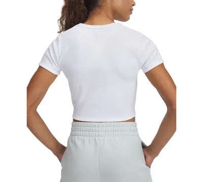 Under Armour Women's Rival Rib Baby T-shirt In White