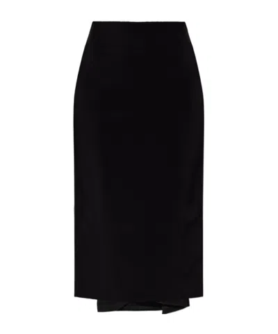 Jacquemus Floor-length Viscose Blend Skirt In Black