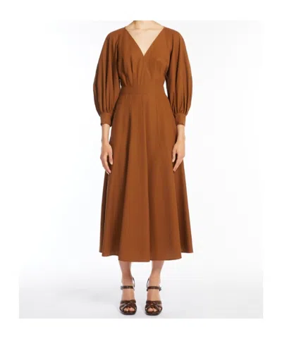 Max Mara Caramel-coloured Shirt Dress In Tobacco Color