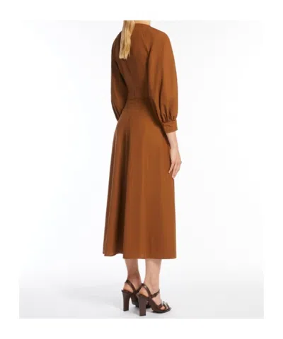 Max Mara Caramel-coloured Shirt Dress In Tobacco Color
