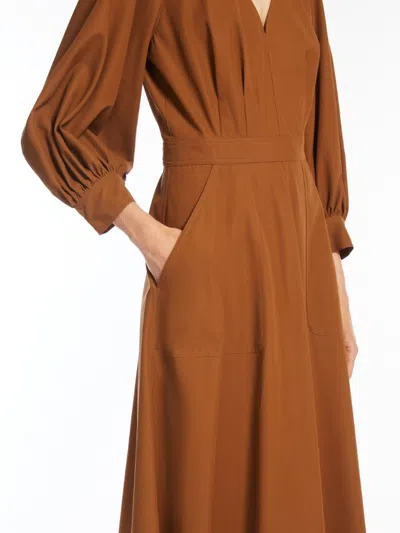 Max Mara Caramel-coloured Shirt Dress In Tobacco Color