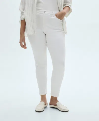 Mango Women's Mid-rise Skinny Jeans In White