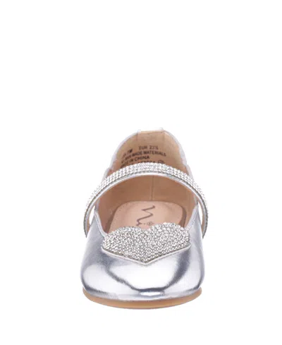 Nina Little Girls Diaz Ballet Flats In Silver