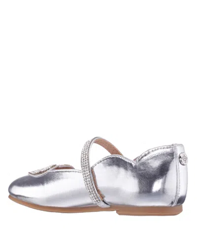 Nina Little Girls Diaz Ballet Flats In Silver