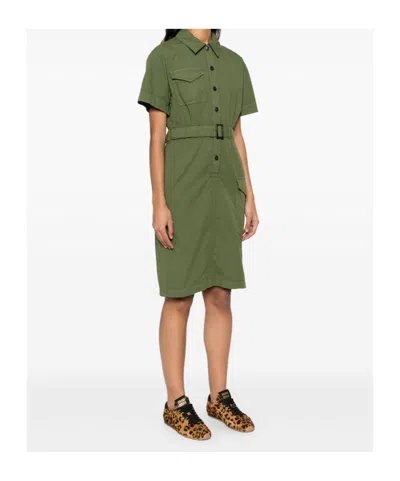 Woolrich Women's Cotton Shirt Dress In Green