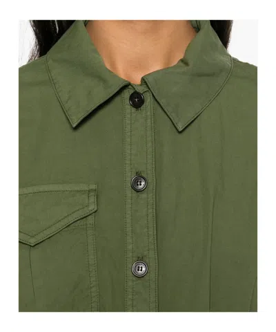Woolrich Women's Cotton Shirt Dress In Green