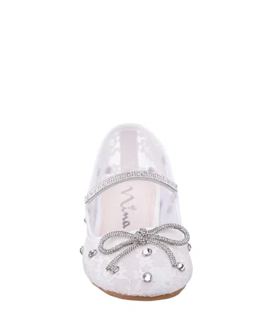 Nina Little Girls Leva Ballet Flats In White