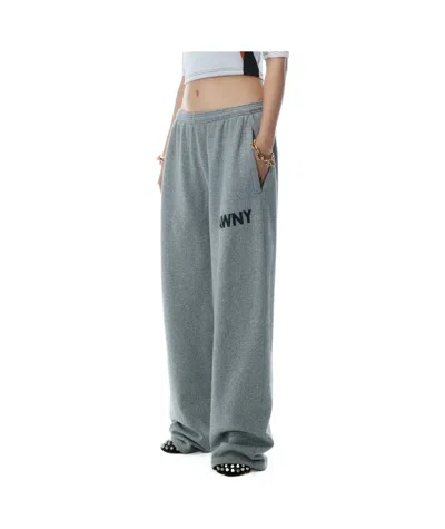 Alexander Wang T Logo-detailed Oversize Sweatpants In Neutral
