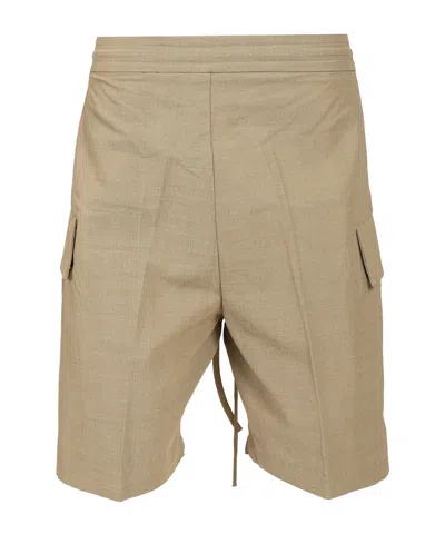 Fear Of God Utility Cargo Pocket Elastic Waist Shorts In Beige