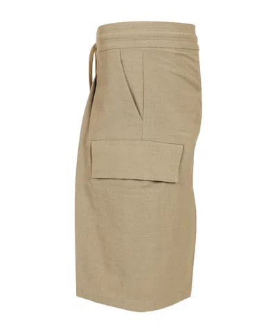 Fear Of God Utility Cargo Pocket Elastic Waist Shorts In Beige