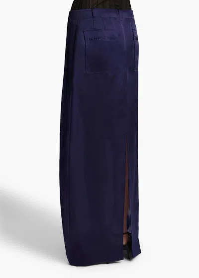 Khaite Lucian Pleated Silk-organza Maxi Skirt In Amethyst