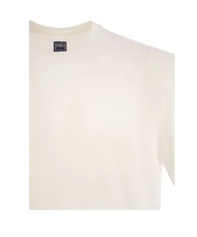 Fedeli Garment-dyed Linen And Elastane T-shirt In White