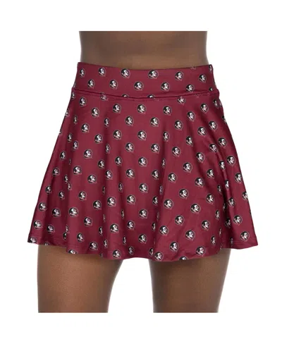 Zoozatz Women's Maroon Texas A&m Aggies All-over Print Flowy Skort In Garnet