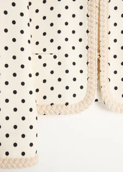 Valentino Supergran Polka Dot Printed Blazer In White