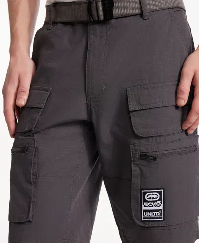 Ecko Unltd Freshen Up Belted Cargo Short In Magnet