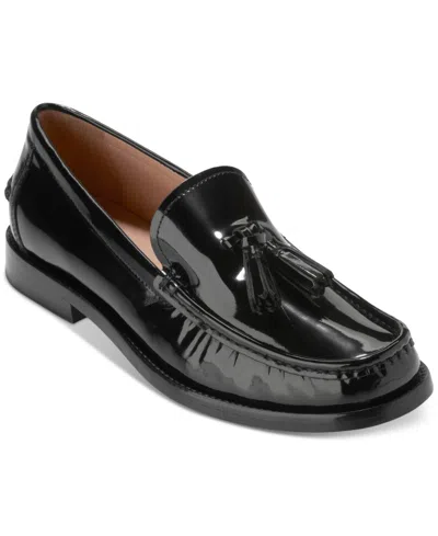 Cole Haan Women's Lana Lux Tassel Loafer Flats In Blck Box