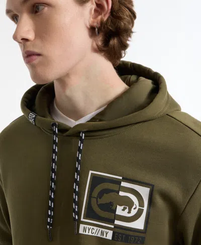 Ecko Unltd Edge Hoodie In Olive